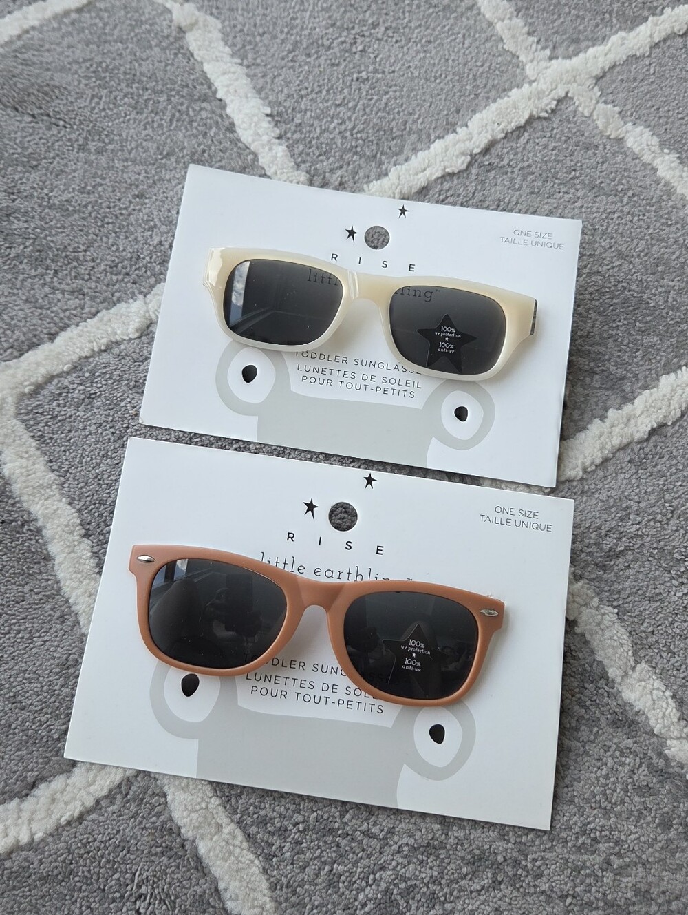 RLE Kids Sunglasses in Cream and Terracotta